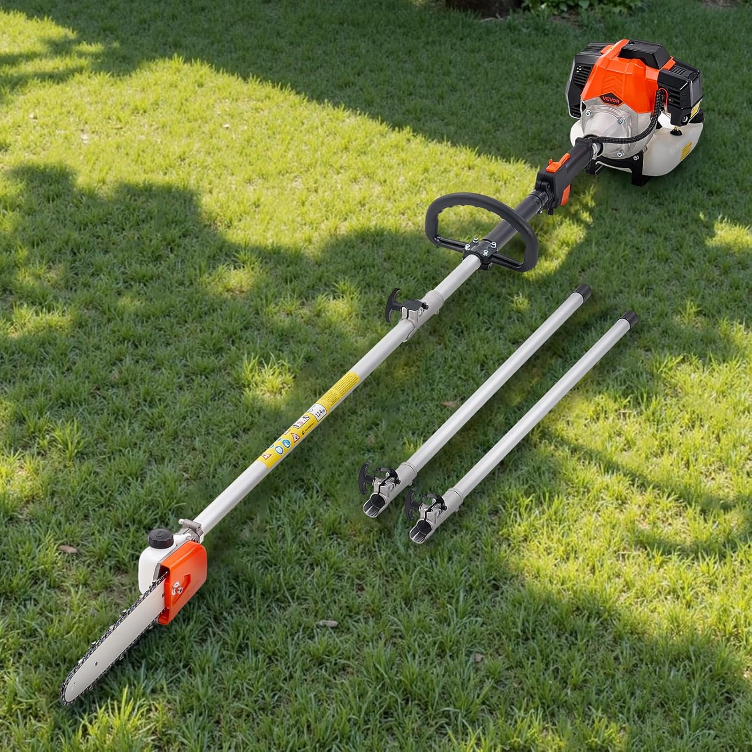 VEVOR - élagueuse thermique sur perche 43cc - 2,08-3,58m - sans fil, guide 25,4cm, réservoir 850ml