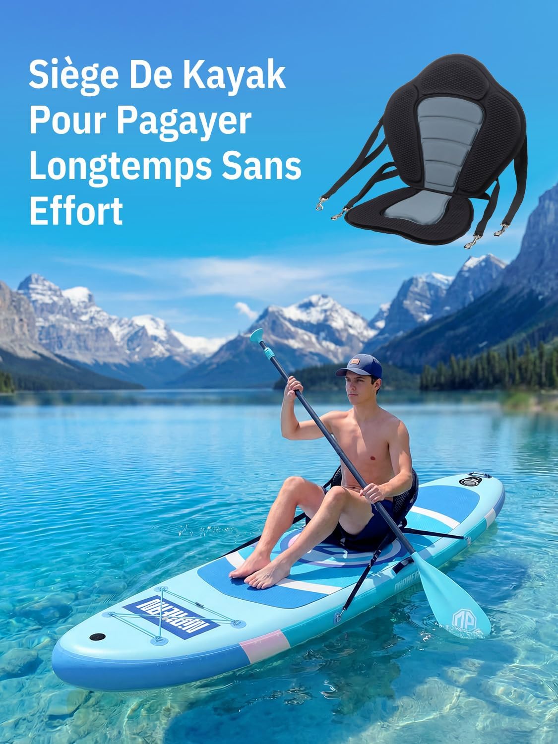 Niphean - Paddle gonflable adulte ultraléger 320 cm - siège, aileron StabilTrac, antidérapant