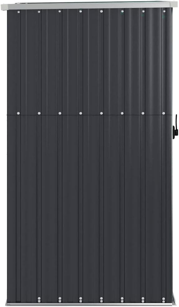 vidaXL Abri de Jardin, Acier Galvanisé, Anthracite, 88x89x159 cm, Armoire de Rangement Extérieure, Porte Verrouillable, Organisateur d’Outils, Résistant aux Intempéries, Terrasse