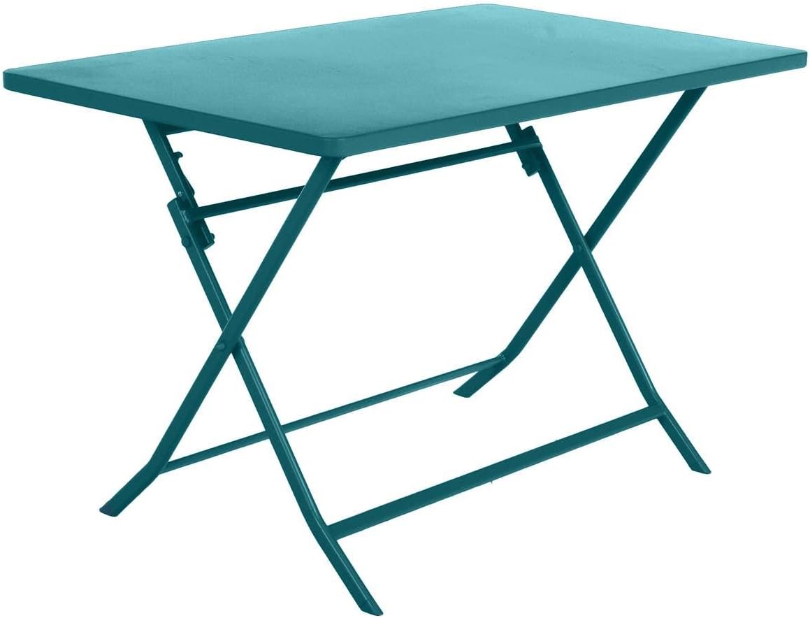 Hespéride - Greensboro - 120x70cm - table pliante 4 places acier bleu