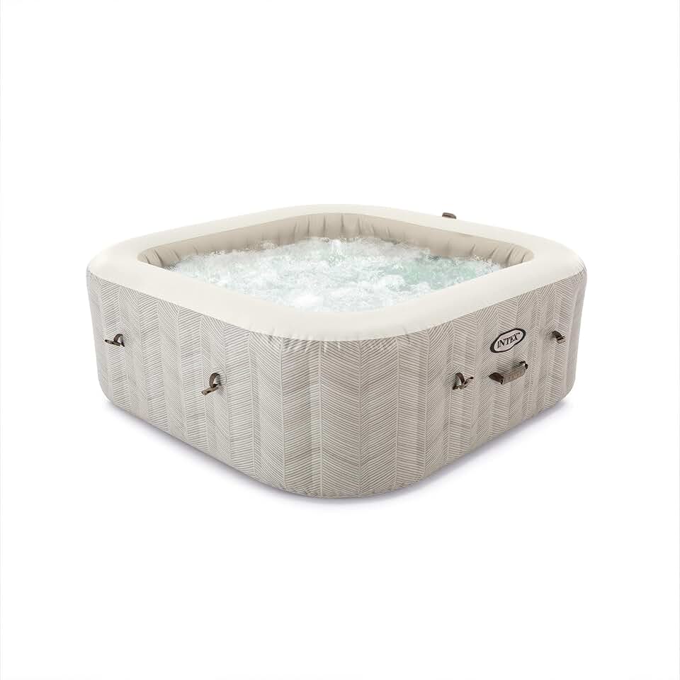Intex 28472NP PureSpa Chevron Deluxe Gonflable 6 Places 170 Buses PVC Multicolore 196 x 196 x 71 cm