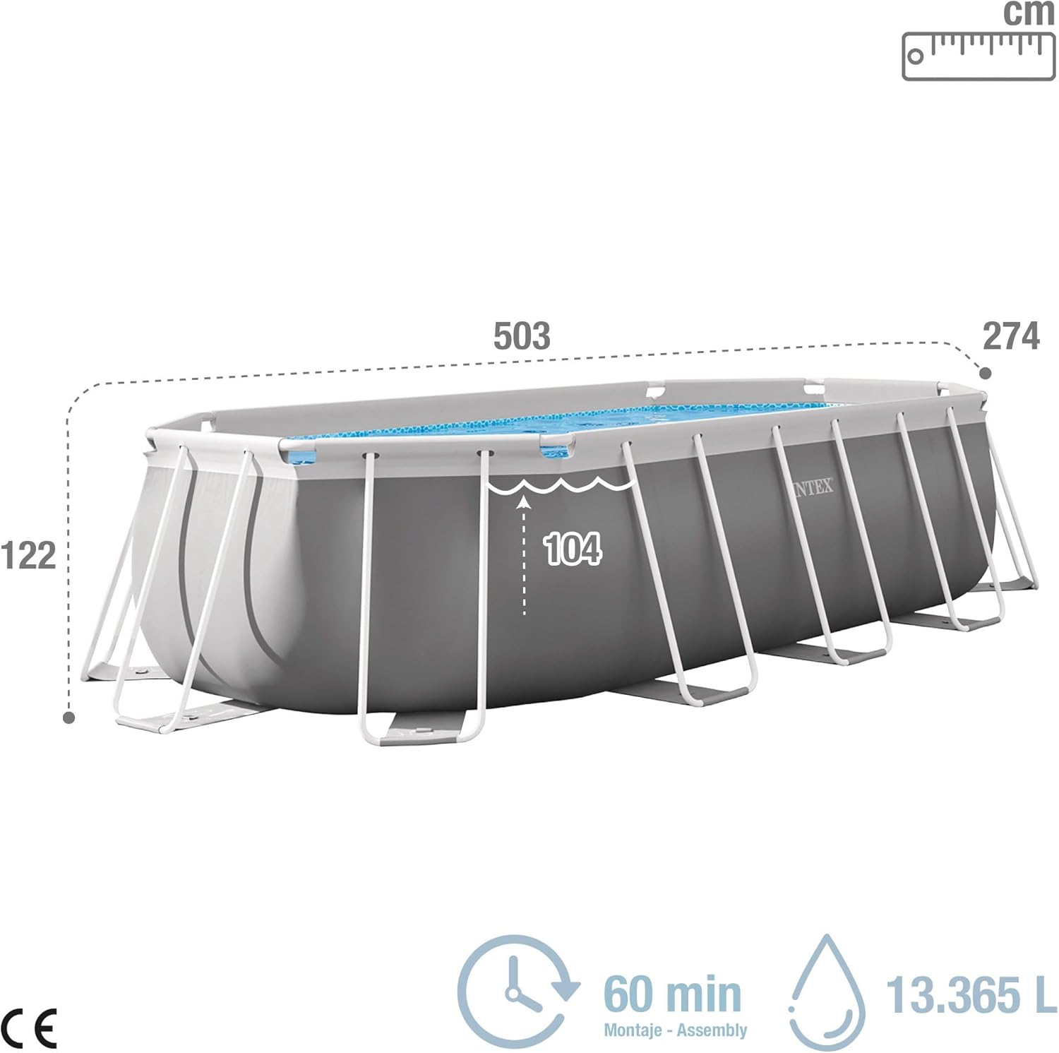 Intex - Prism Frame ovale - 5,03x2,74x1,22m - kit piscine tubulaire