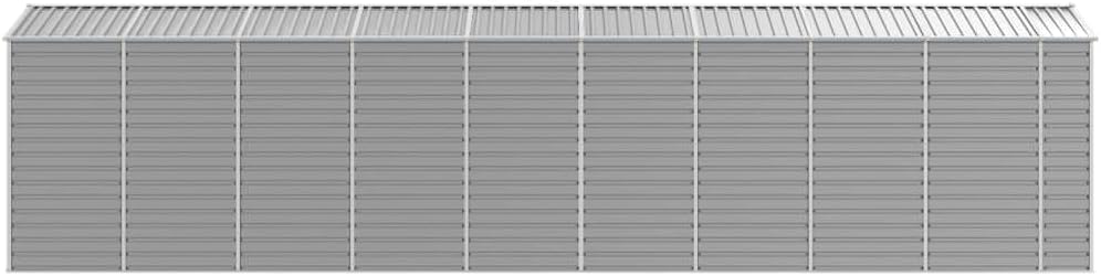 vidaXL Abri de Jardin Gris Clair 191 x 810 x 198 cm en Acier galvanisé