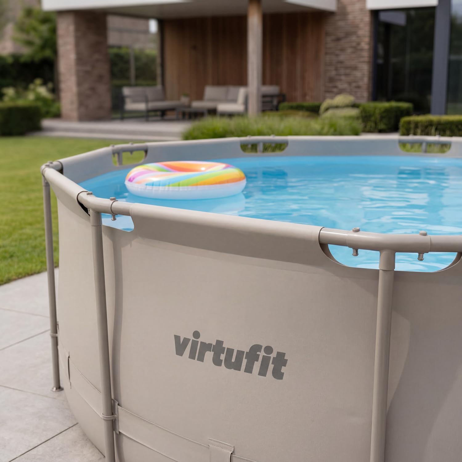 VirtuFit - Piscine ronde série Beige - Ø366 x 100 cm - avec filtre
