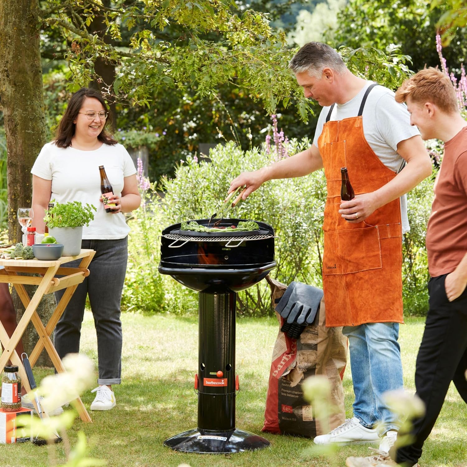 Barbecook - Loewy 45 - 43x43x97cm - barbecue charbon, pare-vent, 6 pers