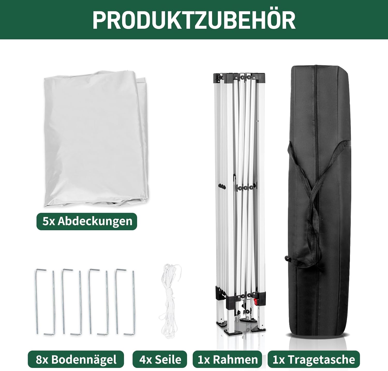 LEADZM - tonnelle pliante - 3x3m - hauteur réglable, 4 côtés, imperméable, acier, UV50+
