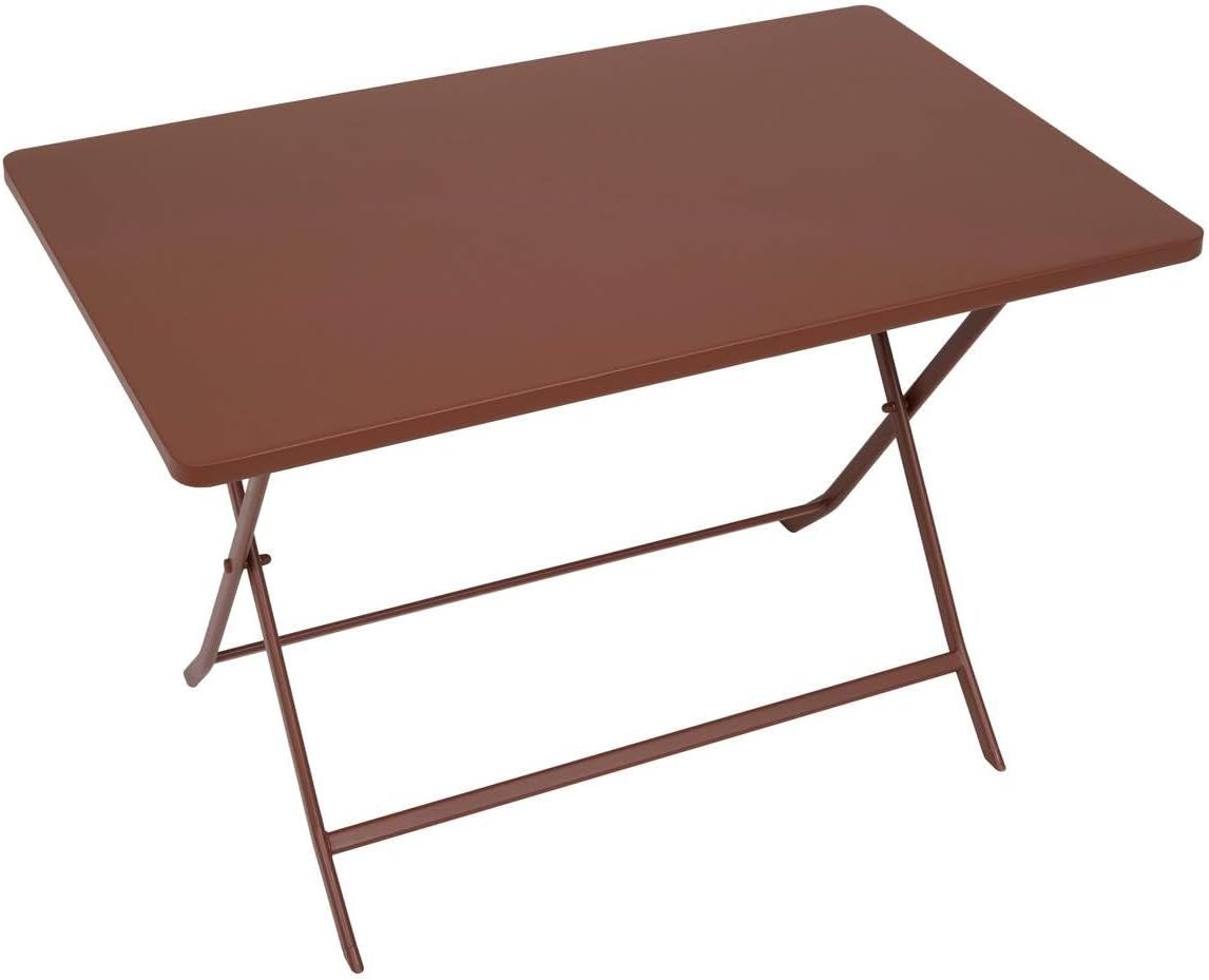Hespéride - Greensboro - 110x70 cm - table pliante 4 places acier acajou