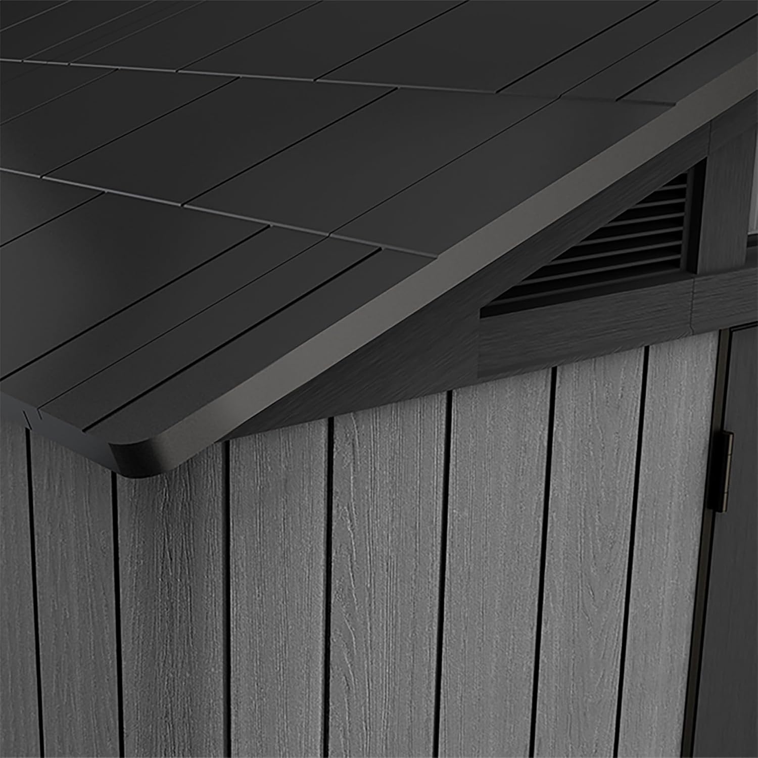 Keter - Stronghold - 7.7 m² - résine & métal, aspect bois, anthracite 108-7.7