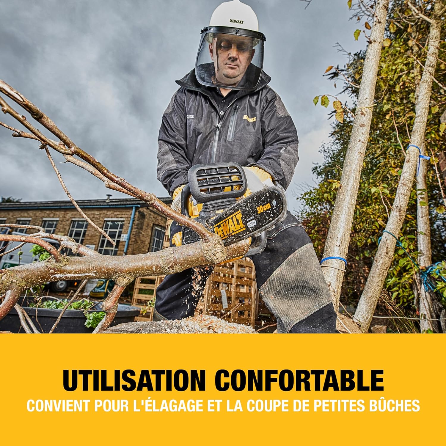 DEWALT - Tronçonneuse Brushless XR 18V, 30cm, compacte, DCM565N-XJ
