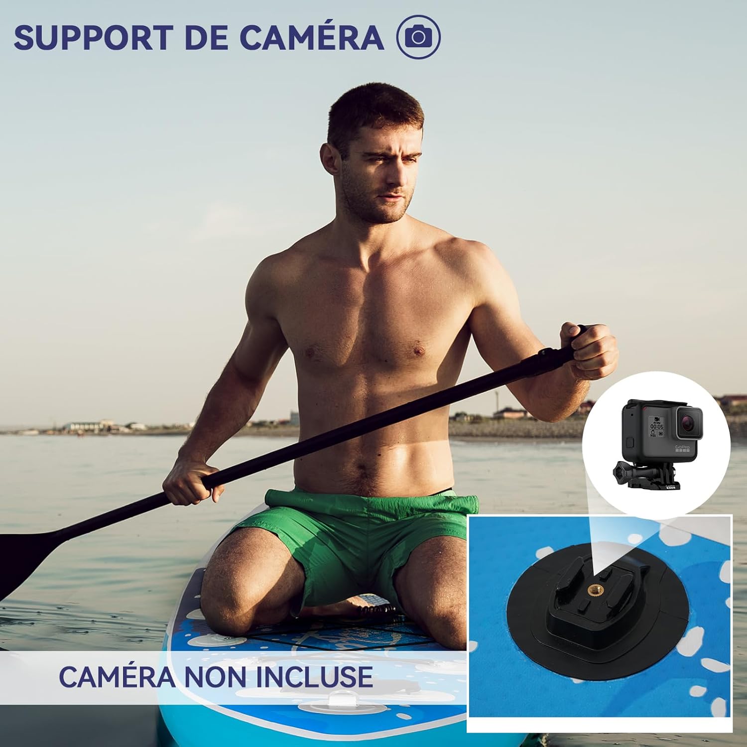 YU YUSING - Paddle gonflable 320/335cm - 2 personnes, siège kayak, jusqu'à 150kg