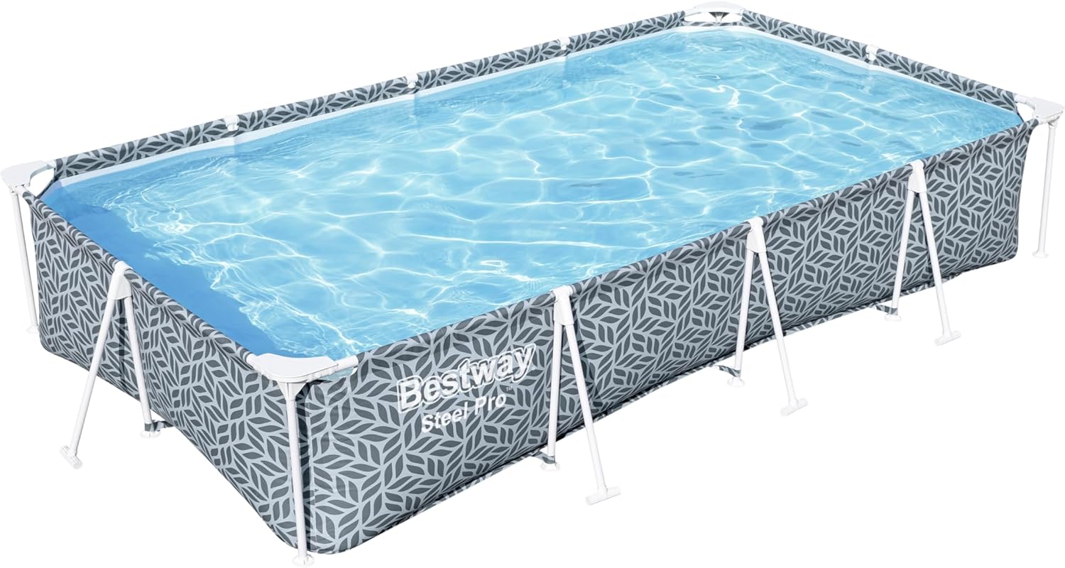 Bestway - Steel Pro imprimée Graphique - 366x201x66 cm - Piscine hors sol rectangulaire