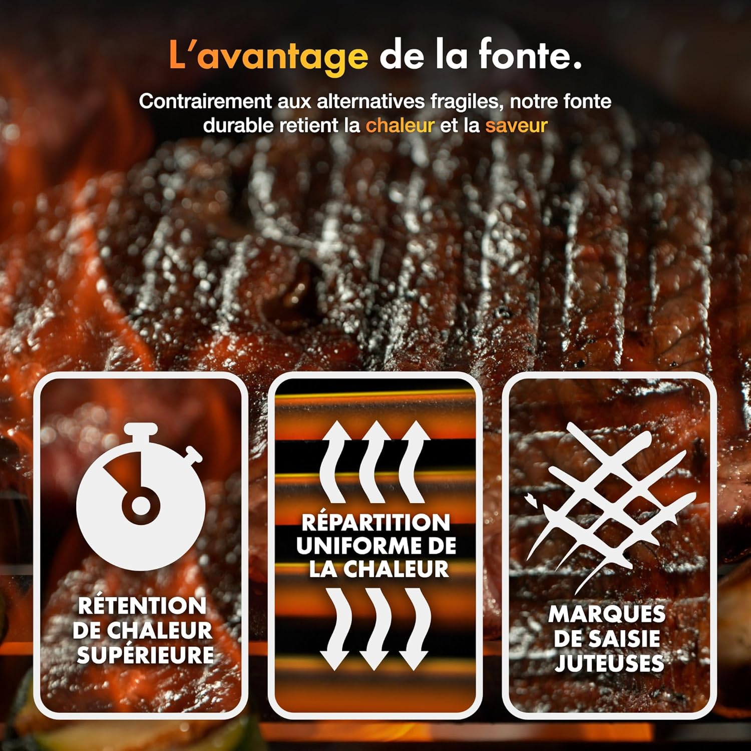 VonHaus - Barbecue XL - grande capacité, tablettes, fumoir, roues