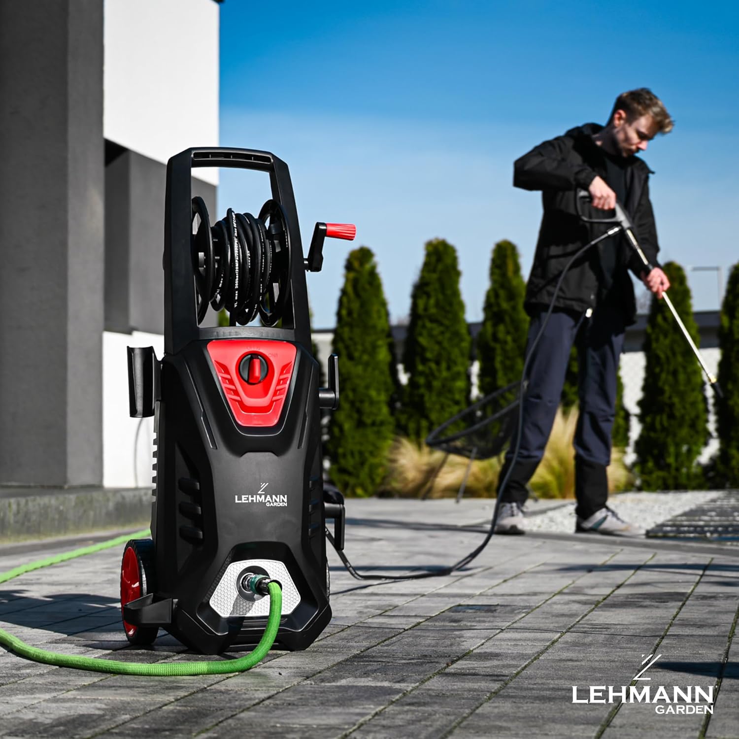 LEHMANN - Colorado - Nettoyeur haute pression 3000W, 260 bar, 492 l/h, induction, accessoires, 17m