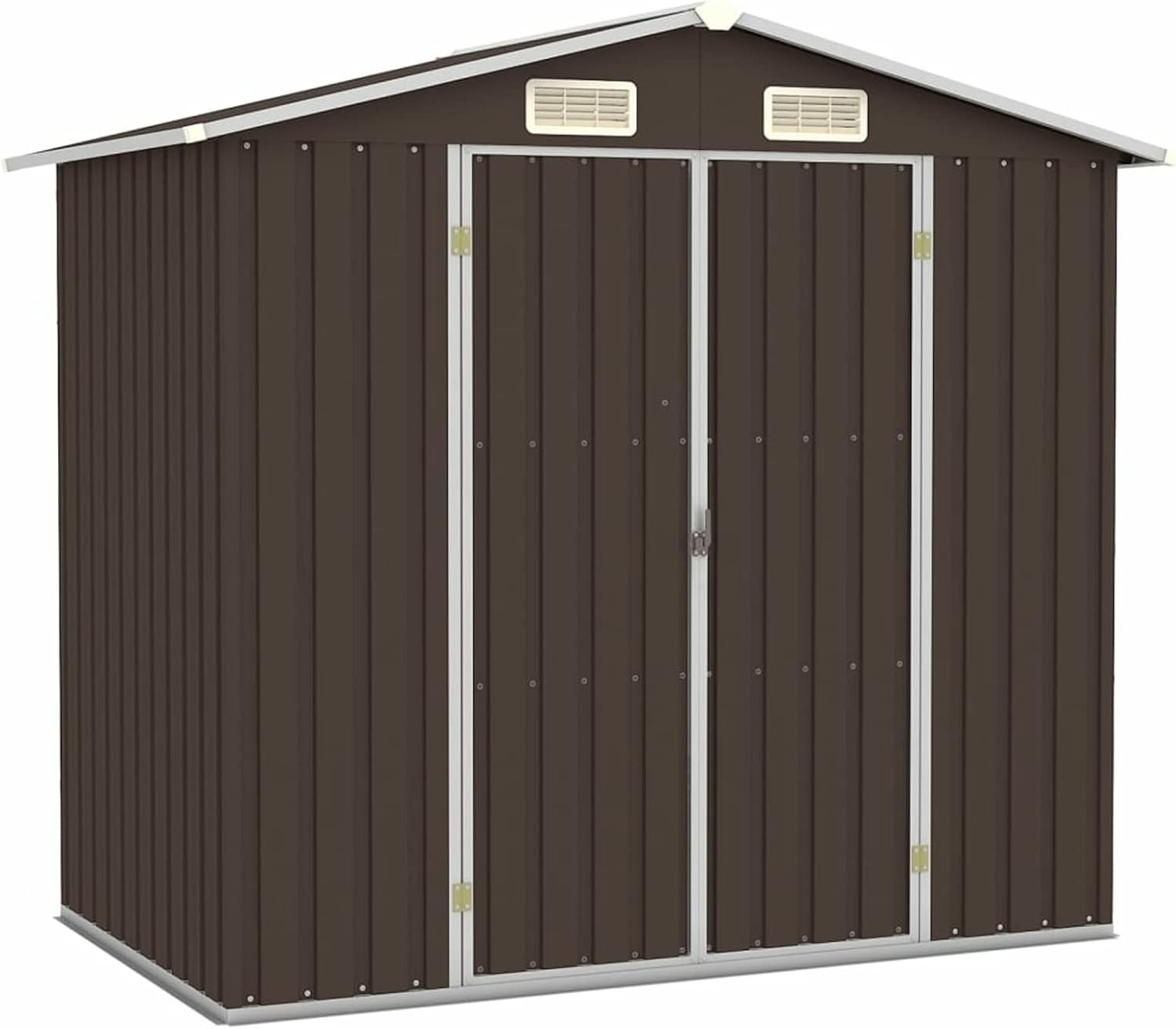 Homgoday Cabane de Jardin en Métal Galvanisé - Protection Contre les Intempéries, Ventilation et Stockage Facile