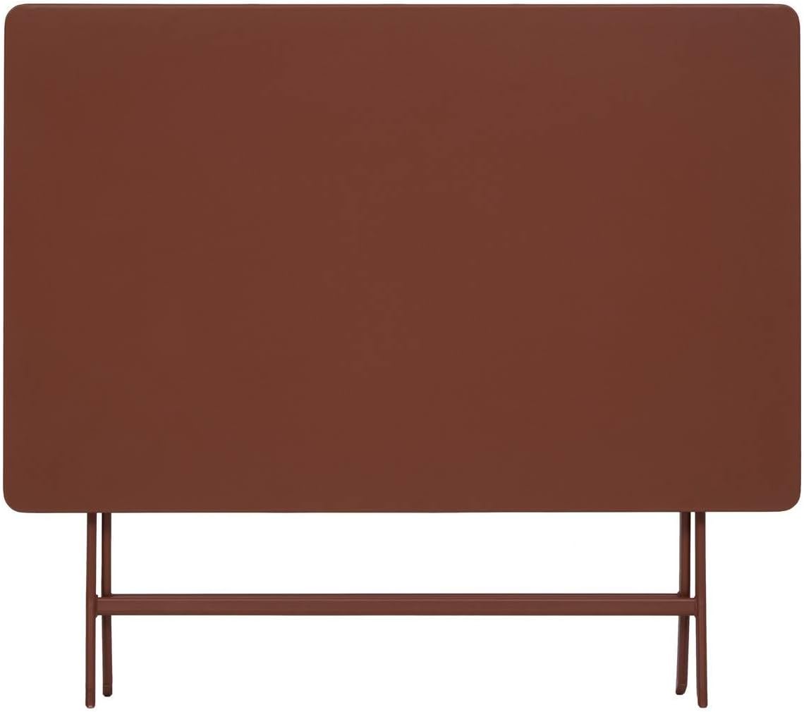 Hespéride - Greensboro - 110x70 cm - table pliante 4 places acier acajou