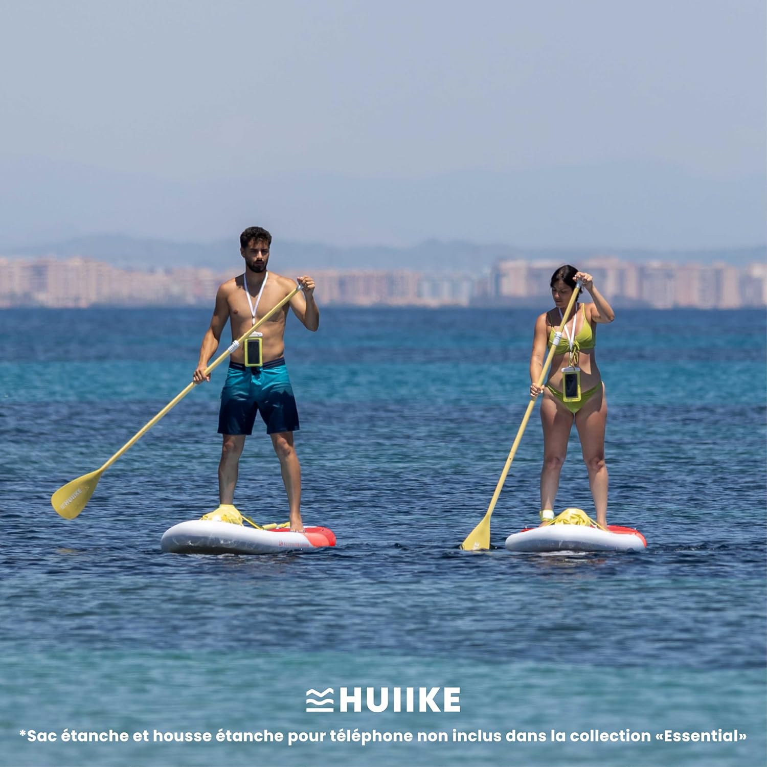 HUIIKE Paddle Gonflable Adulte avec Accessoires Inclus, Pagaie, Ailerons, Pompe. Planche de Stand Up Paddle Grande Stabilité et Résistance. 305 x 84 x 15 cm, Jusqu'à 130 kg
