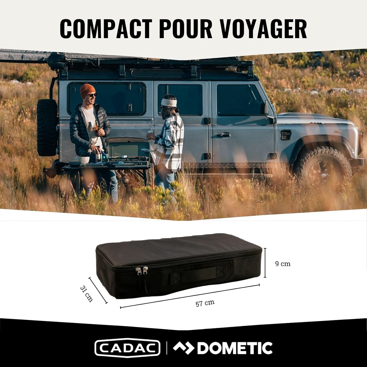 CADAC - 2 Cook 3 Pro Deluxe - surface inox - housse incluse - barbecue portable