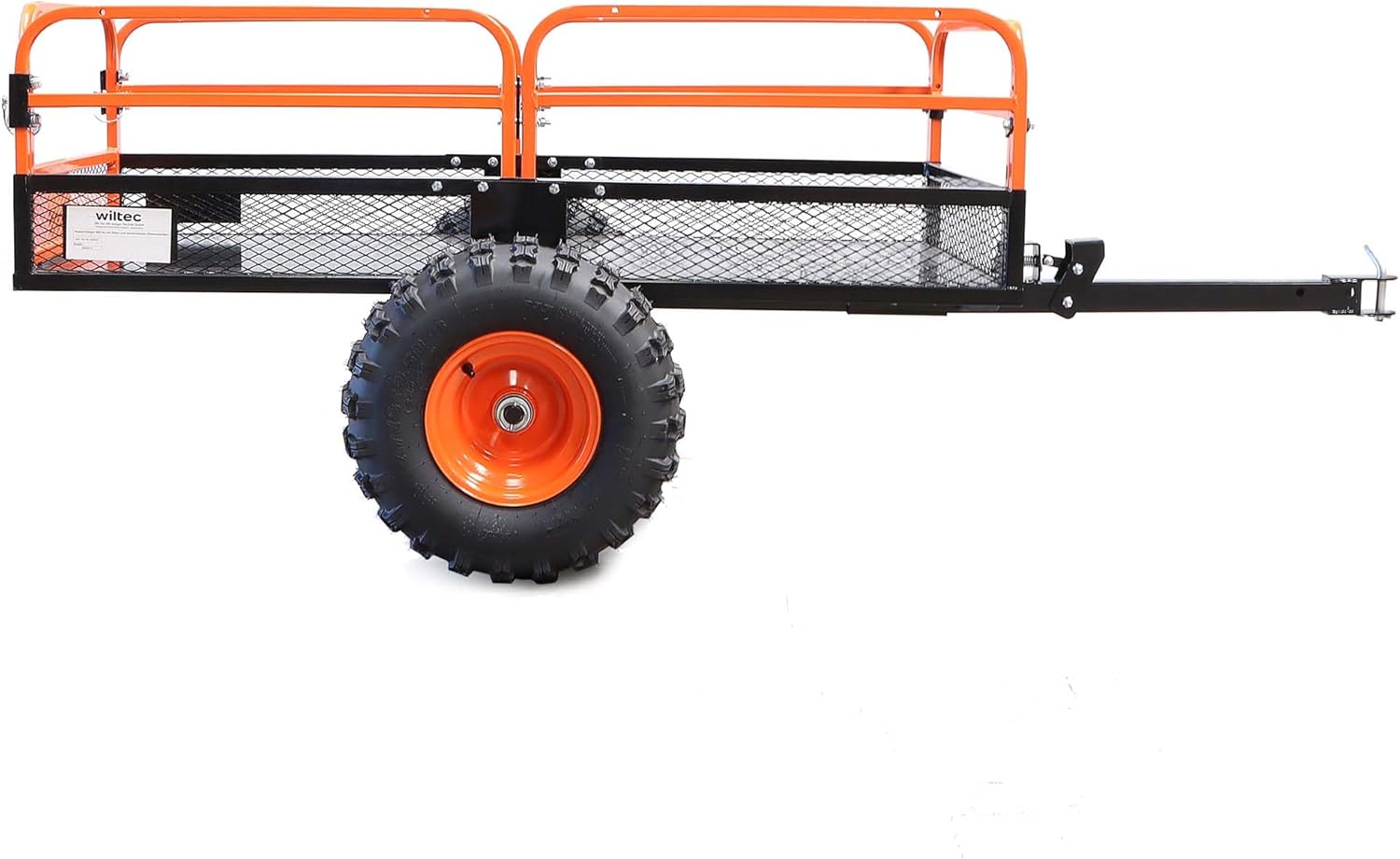 Wiltec – Remorque basculante – 2159x1219x762 mm – capacité 680 kg, grille et parois amovibles
