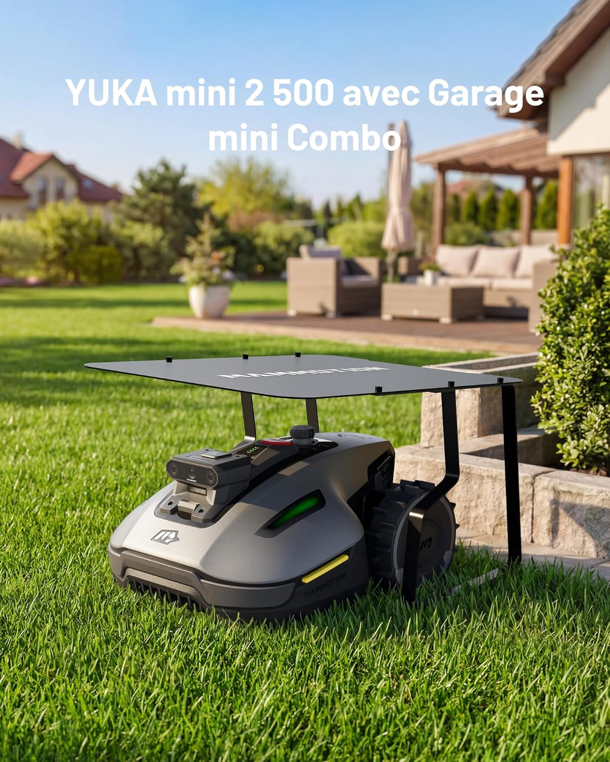 Mammotion - Yuka Mini 2 - jusqu’à 500m² - IA 3 caméras, mini garage, signal stable