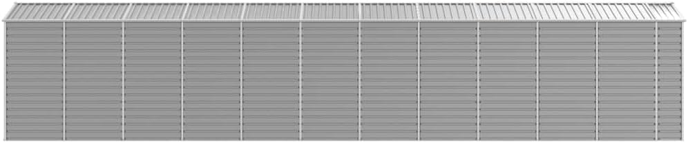 vidaXL Abri de Jardin Gris Clair 191 x 980 x 198 cm en Acier galvanisé