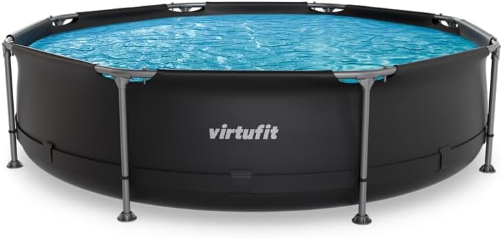 VirtuFit Piscine (Noir, Ø305 x 76 cm, Ronde)