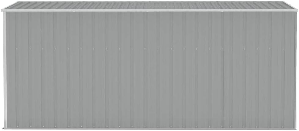 Générique Abri de Jardin Mural Gris 118x382x178 cm Acier galvanisé,Structures extérieures, Cabanes & abris de Jardin,316230