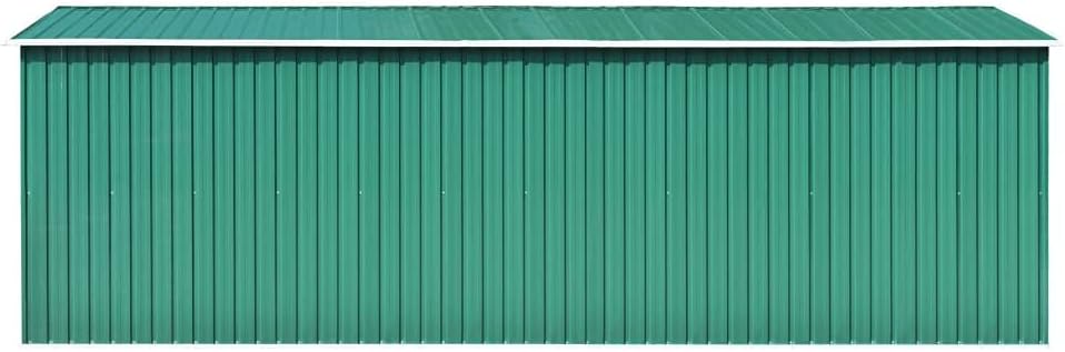 ShGaxin Abri de jardin extérieur en métal vert 257 x 580 x 181 cm