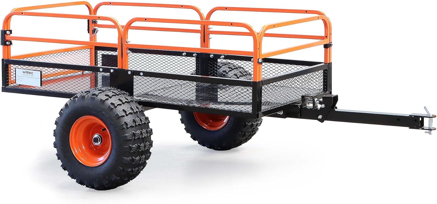 Wiltec – Remorque basculante – 2159x1219x762 mm – capacité 680 kg, grille et parois amovibles