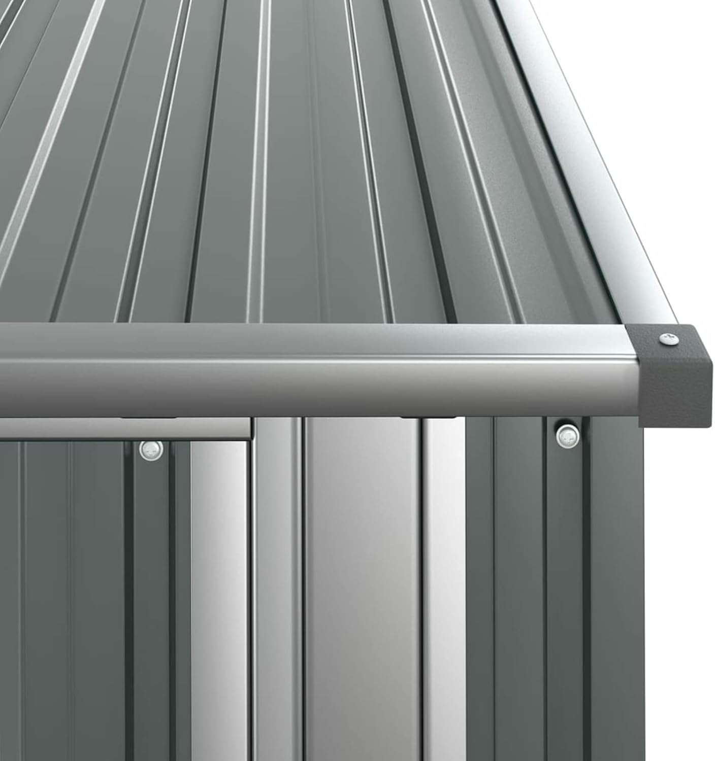 Homgoday - abri de jardin acier galvanisé - 118,5x97x209,5 cm - gris