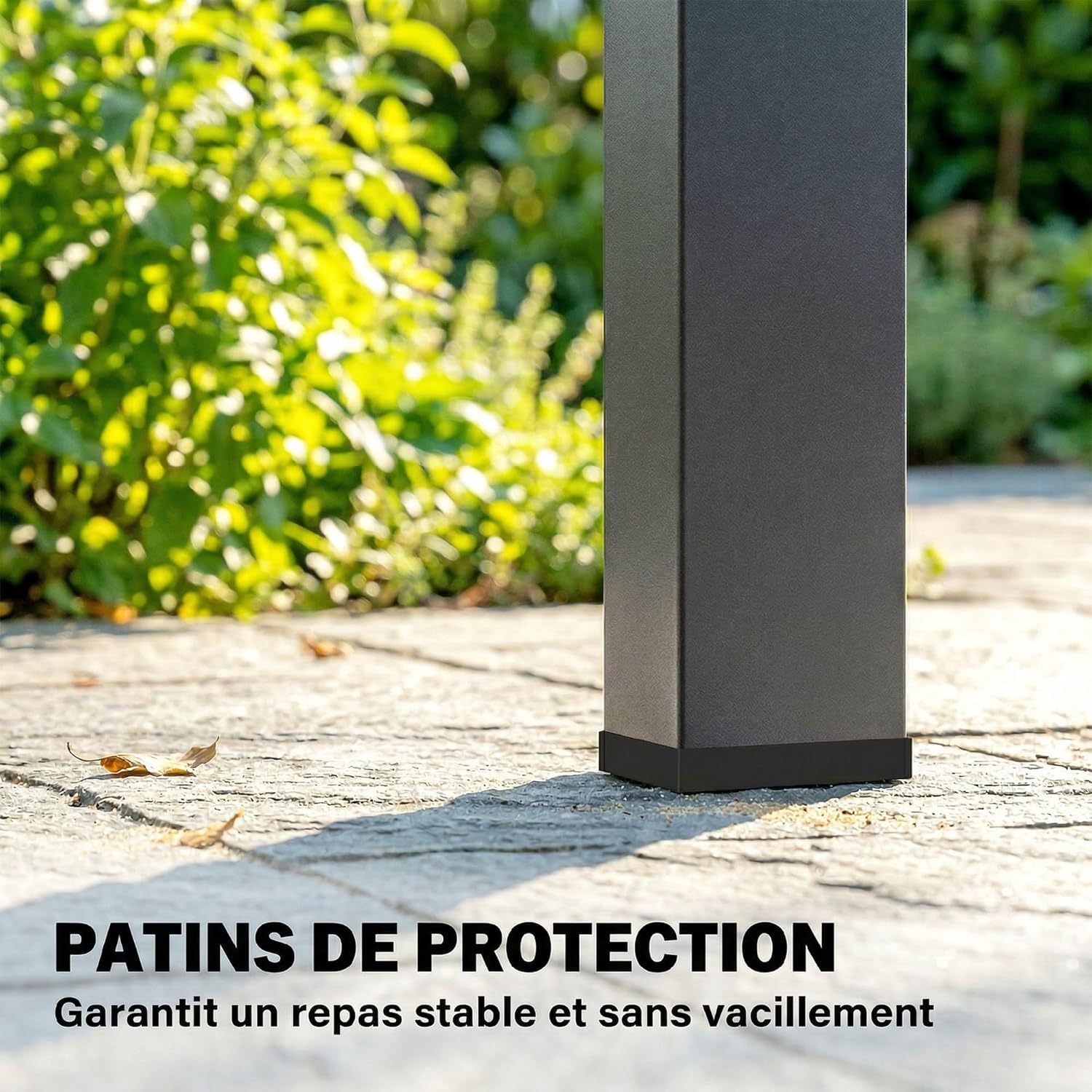 Outsunny - Table de jardin WPC lattes 155x88x72cm - 4-6 pers. métal