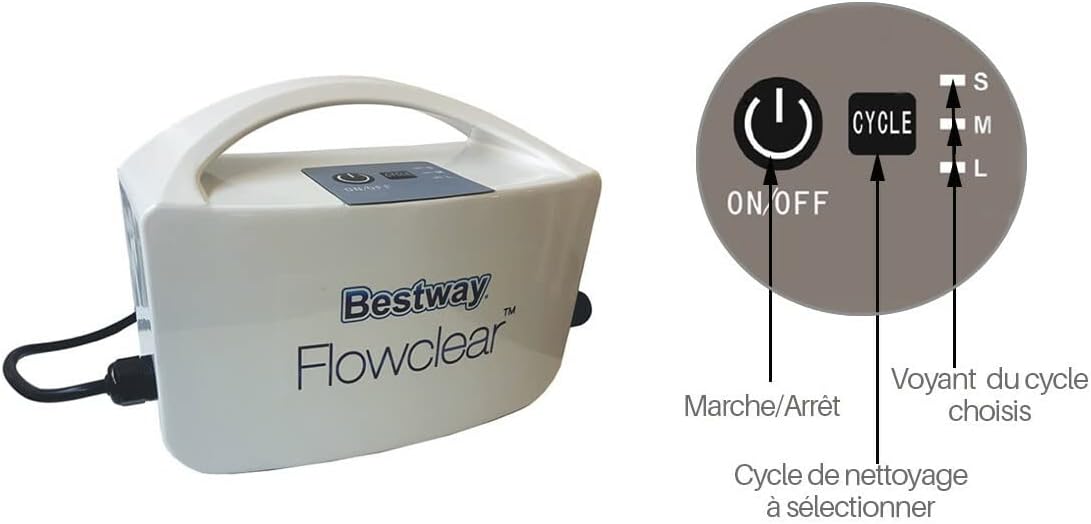 Bestway - robot piscine Mia - fond plat - nettoyage automatique, 58478