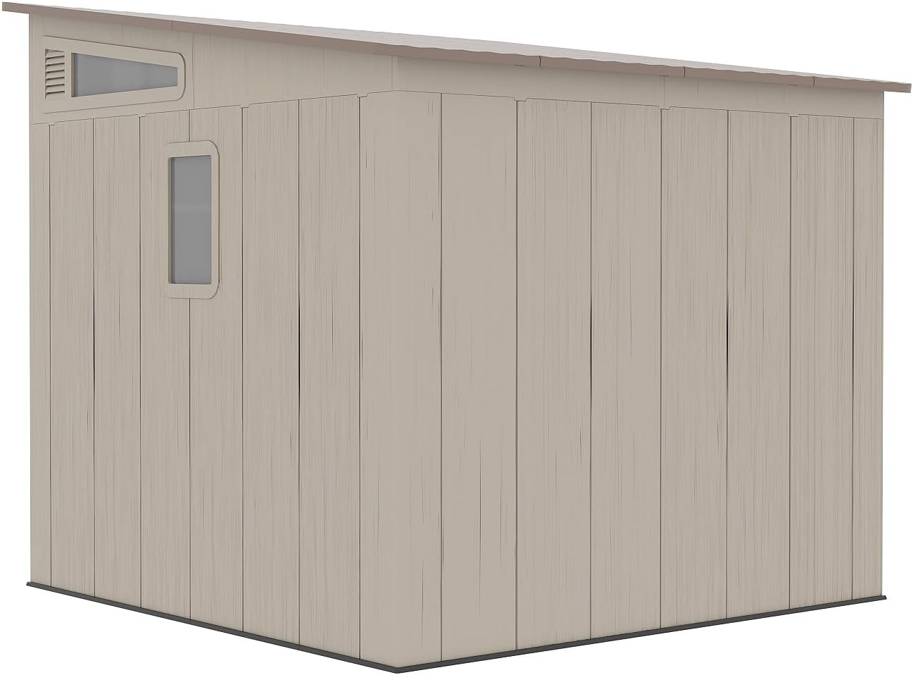 Vente-unique - Abri de jardin résine beige/marron 6,5m² plancher 22mm ANTEVA