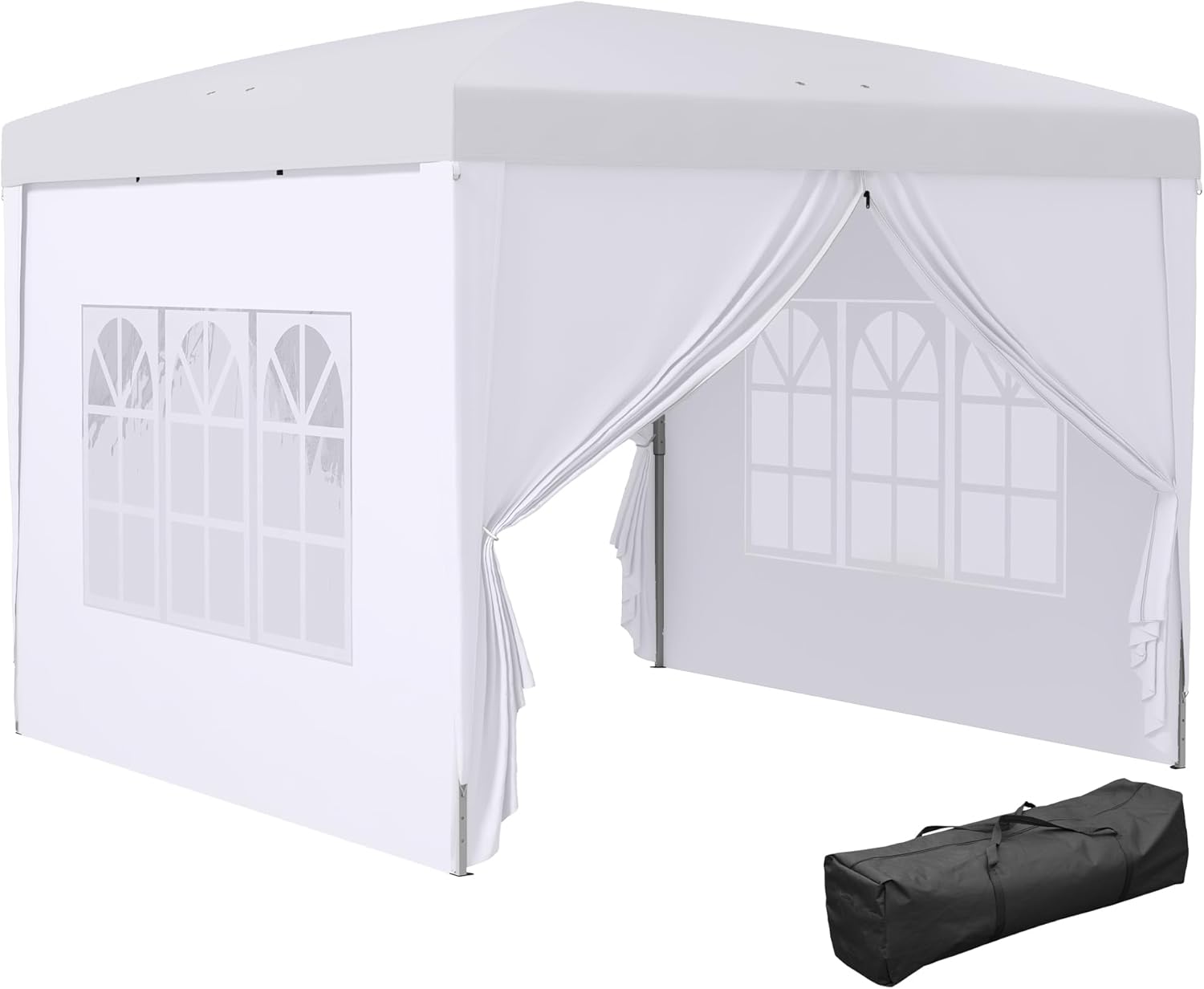 Outsunny - tonnelle pop-up pliante - 3x3 m - 4 parois, sac transport