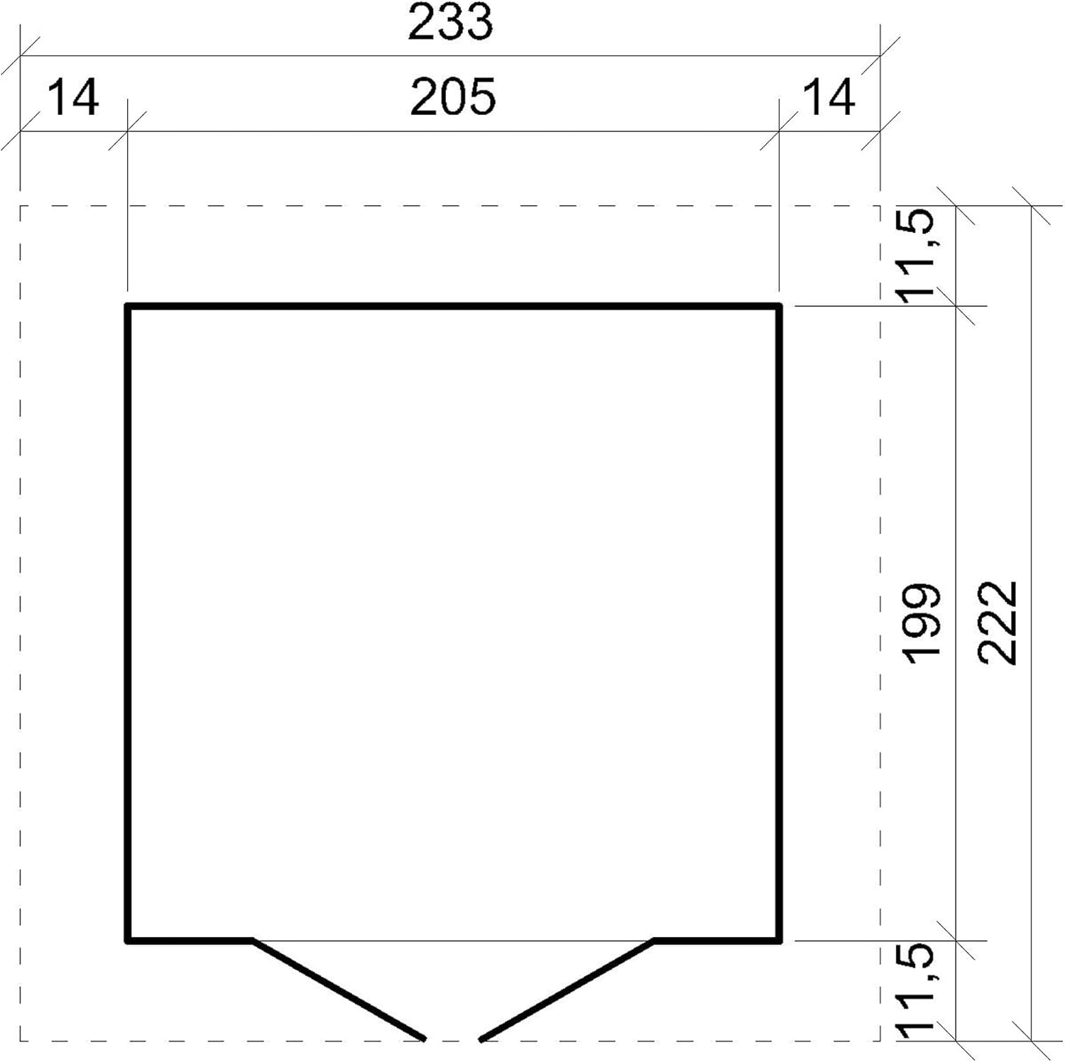 Abri de Jardin en Bois Naturel Plus Les PLANCHERS IMPRÉGNÉ - Stockage extérieur avec fenêtres H228x222x233 cm/4,2 m² Hangar en Bois Naturel - Atelier Rangement Outils et vélos- TIMBELA M351+M351G