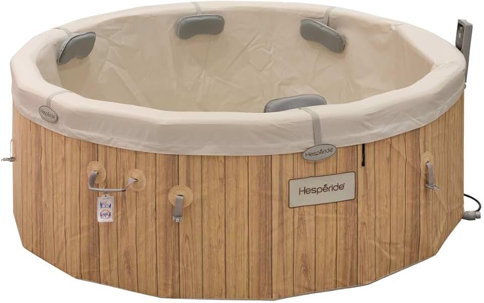 Hespéride - Spa Nordik Ø190 cm - 5-7 pers, 180 jets, WiFi connecté, effet bois