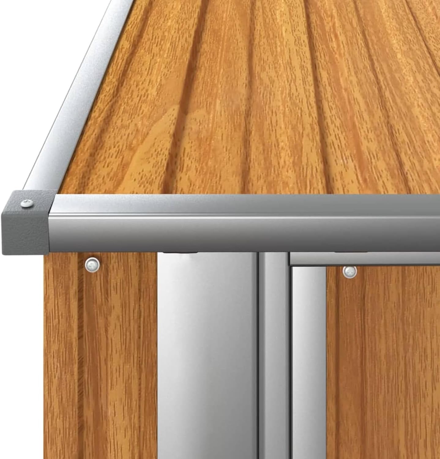 ShGaxin - abri de jardin extérieur acier galvanisé marron 180,5x97x209,5 cm