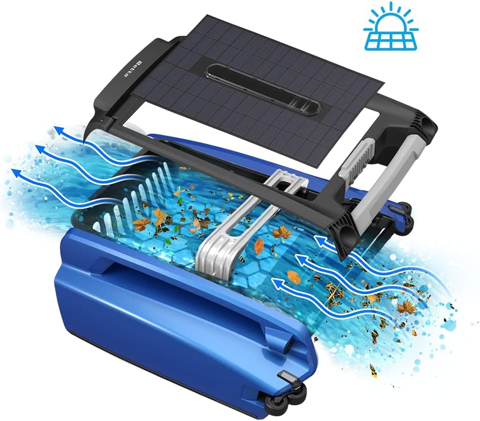 Betta - SE Robot Nettoyeur Piscine - autonomie 30h, solaire, 24/7, moteurs sel/chlore