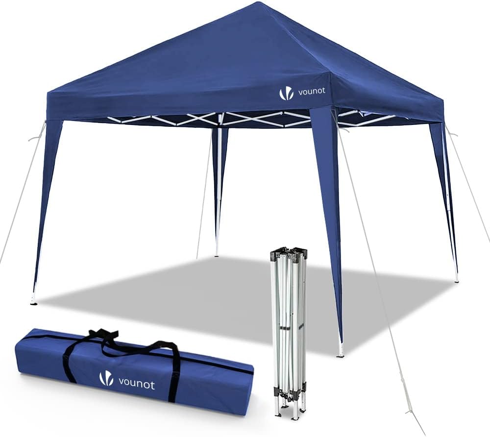 VOUNOT - tonnelle pliante série jardin 3x3m, installation rapide, auvent, sac transport et sacs sable inclus