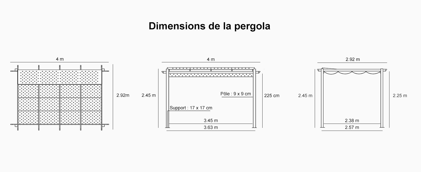 Pergola Jardin Extérieur Imperméable