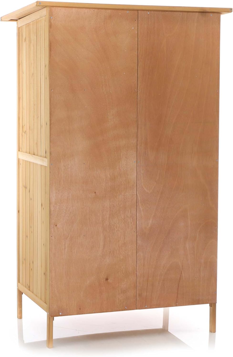 Wiltec Abri de Jardin – 920 x 570 x 1540 mm – en Bois Verni – avec Toit revêtu par PVC et 1 Porte – Cabane Remise pour Rangement Outils pour Jardin, Terrasse & Balcon