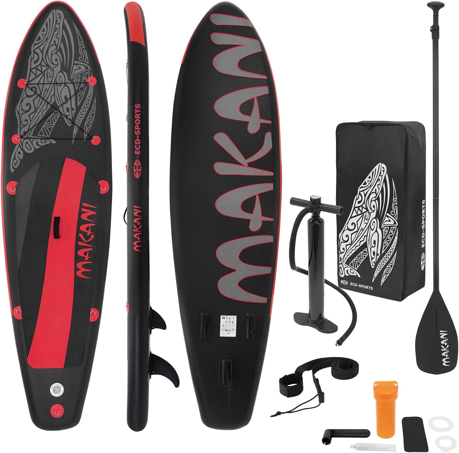 ECD Germany - Stand Up Paddle Board - 305/308/320/380 cm - PVC, 120/150 kg, 10/15 cm d'épaisseur