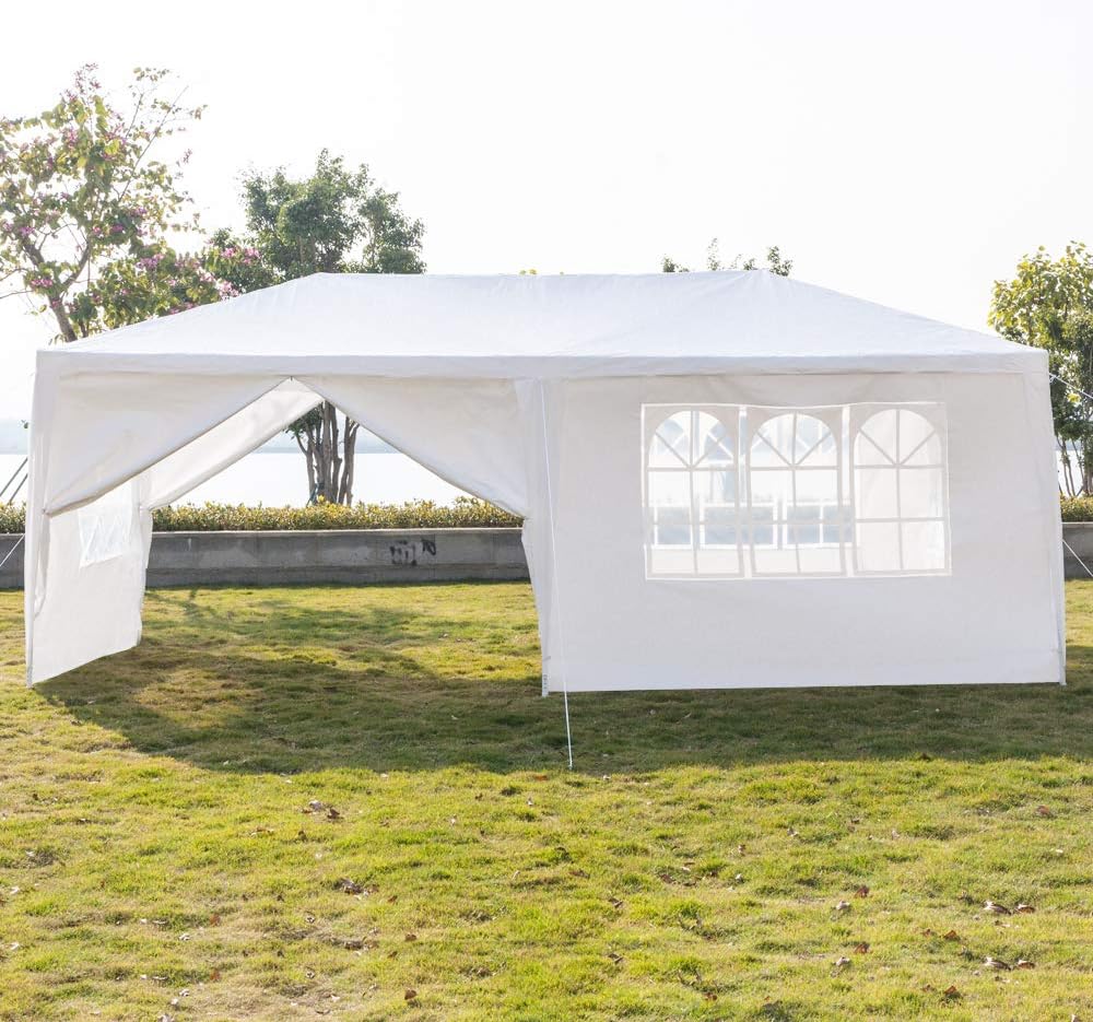 Alightup - tonnelle pliante série jardin - 3x6m - imperméable, 6 parois, anti-UV, bâche PE épaisse