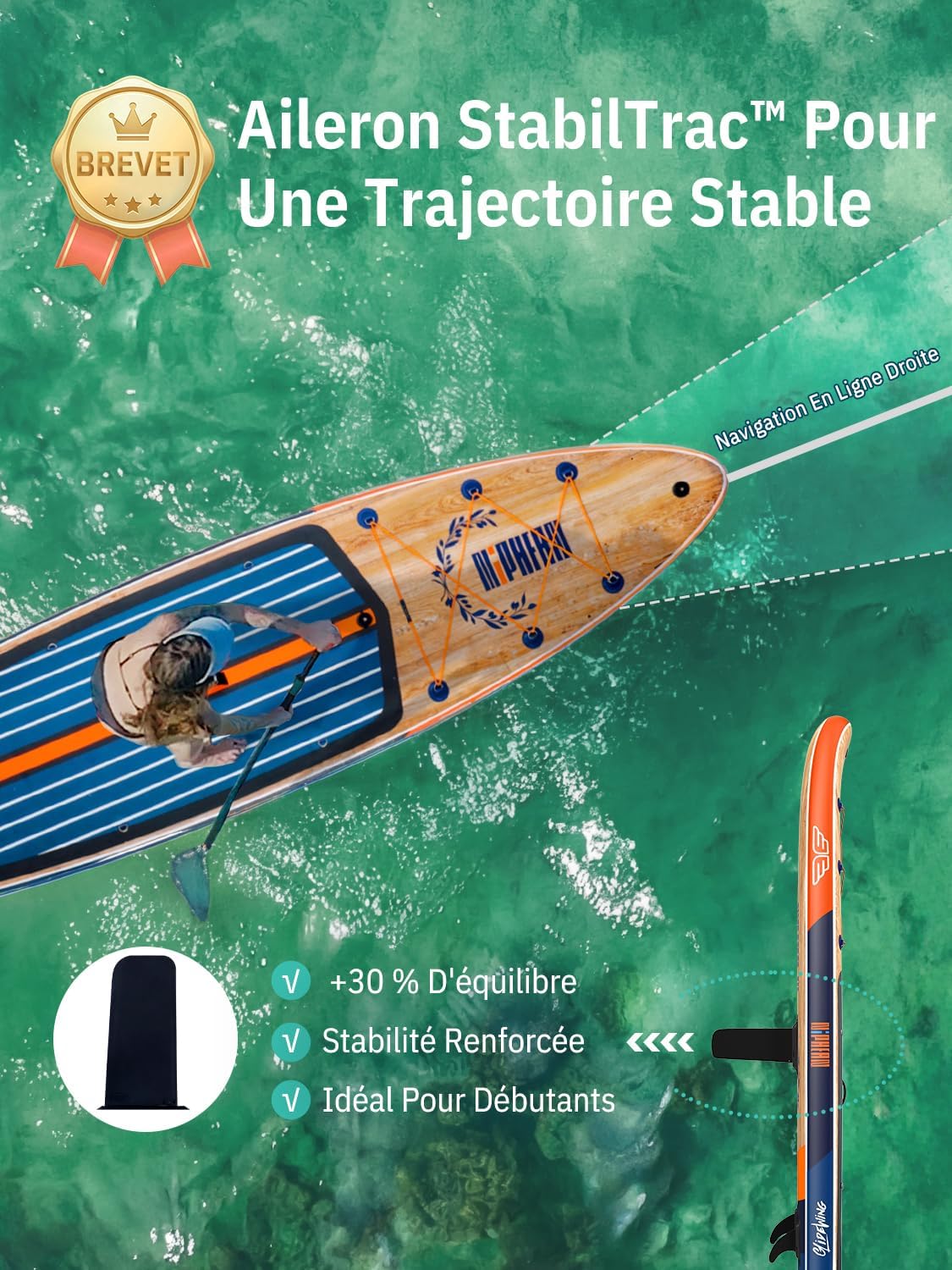 Niphean - Extra Large Paddle - 2+1 pers - gonflable, aileron, housse étanche