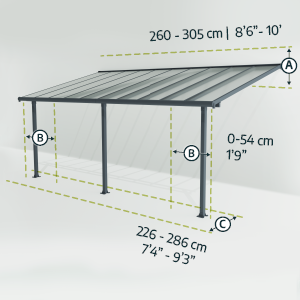 Palram Housse de terrasse réglable 