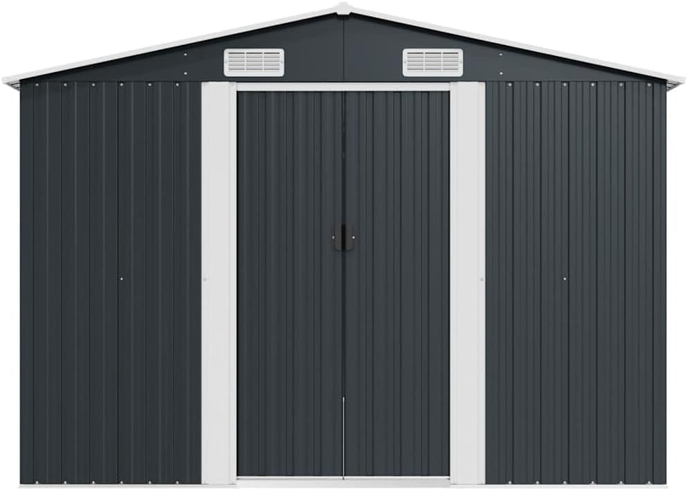 vidaXL Abri de Jardin 257x392x181 cm Métal Anthracite Terrasse Cabane à Outils