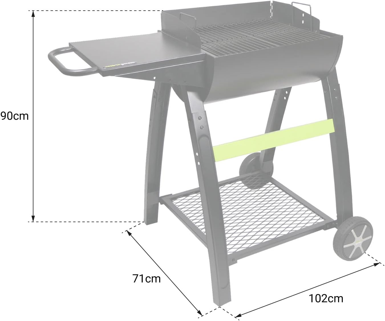Cook'in garden - Barbecue TONINO 50 - acier - ventilation, 4-6 pers.