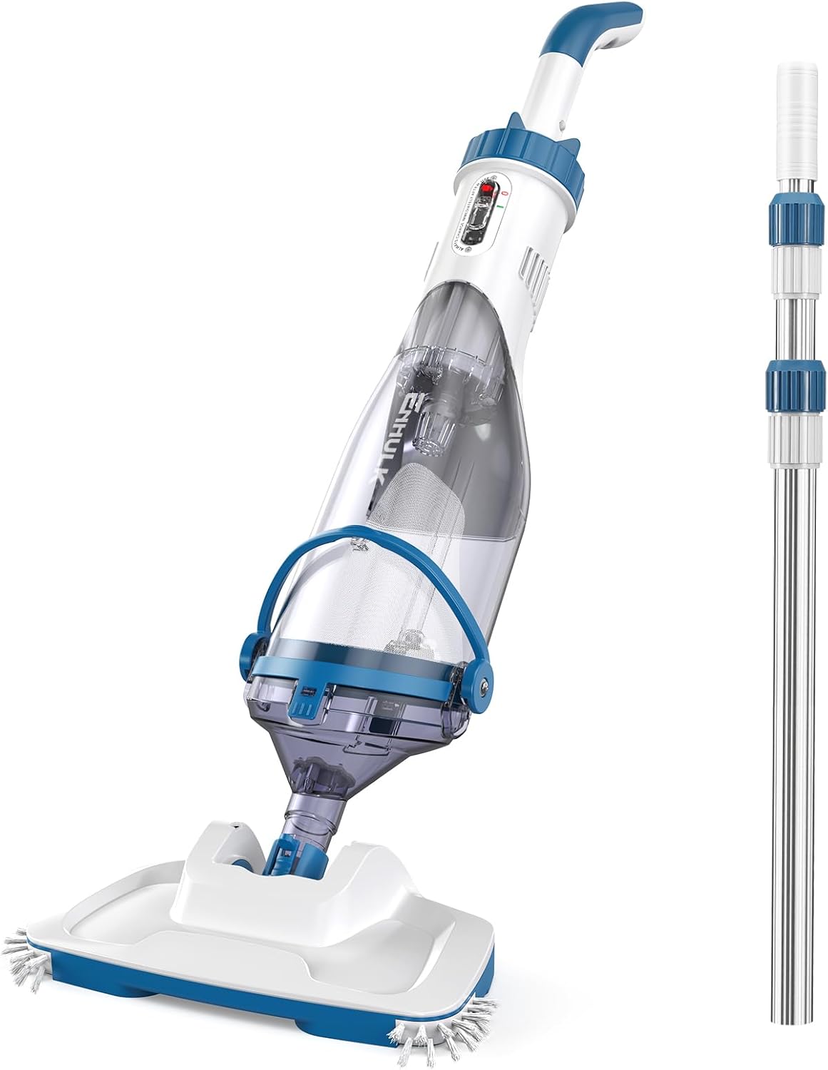 Enhulk - Aspirateur de piscine série sans fil - 34cm - 4200L/H, 60min, 3 filtres, perche