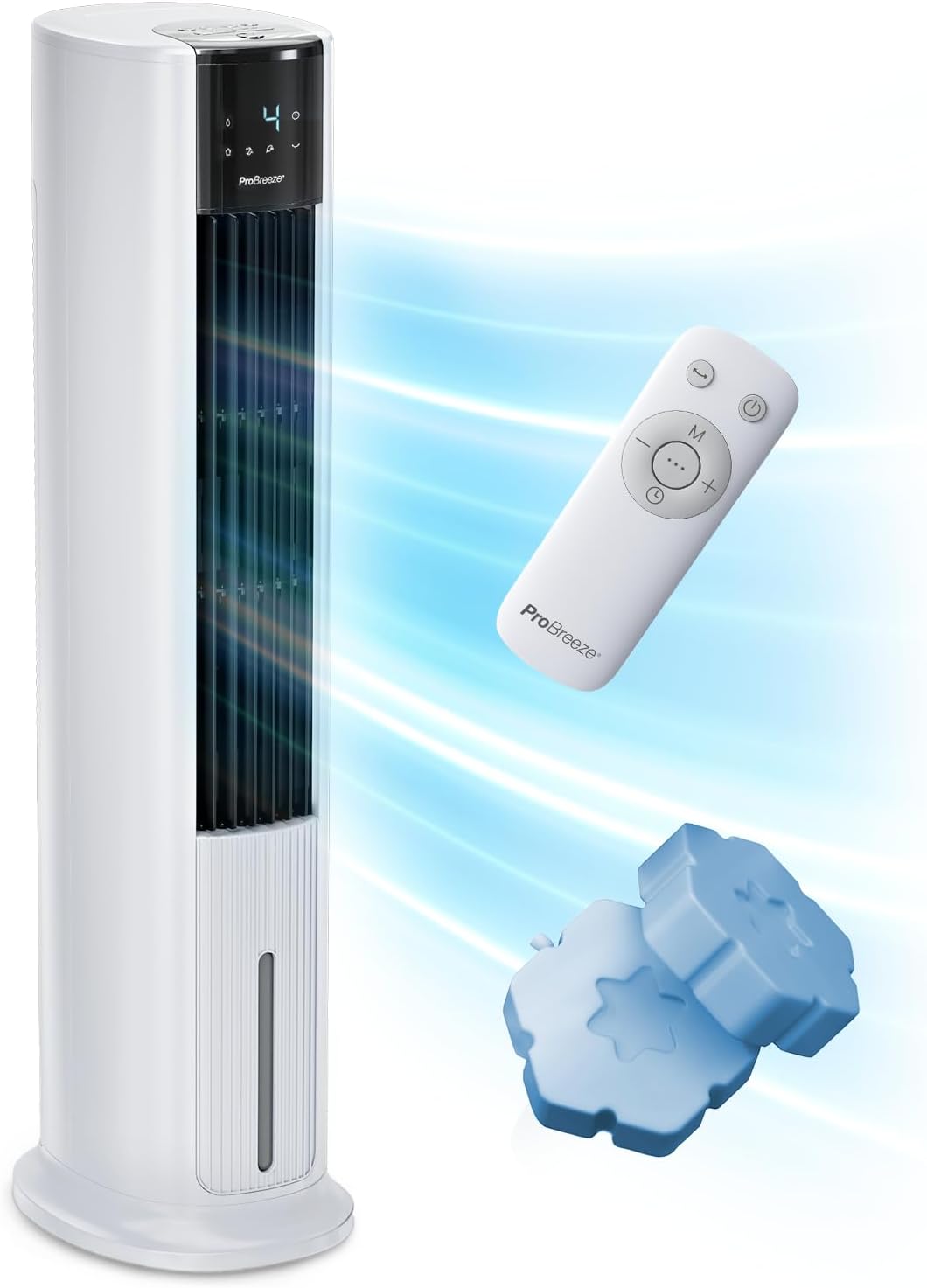 Pro Breeze OmniAir Rafraichisseur d’Air 7L 3en1, 7 Vitesses, 3 Modes, Oscillant, Minuterie 10h, Climatiseur Mobile Sans Évacuation, Silencieux, Sans Conduit, Ventilateur Refroidisseur d'Air