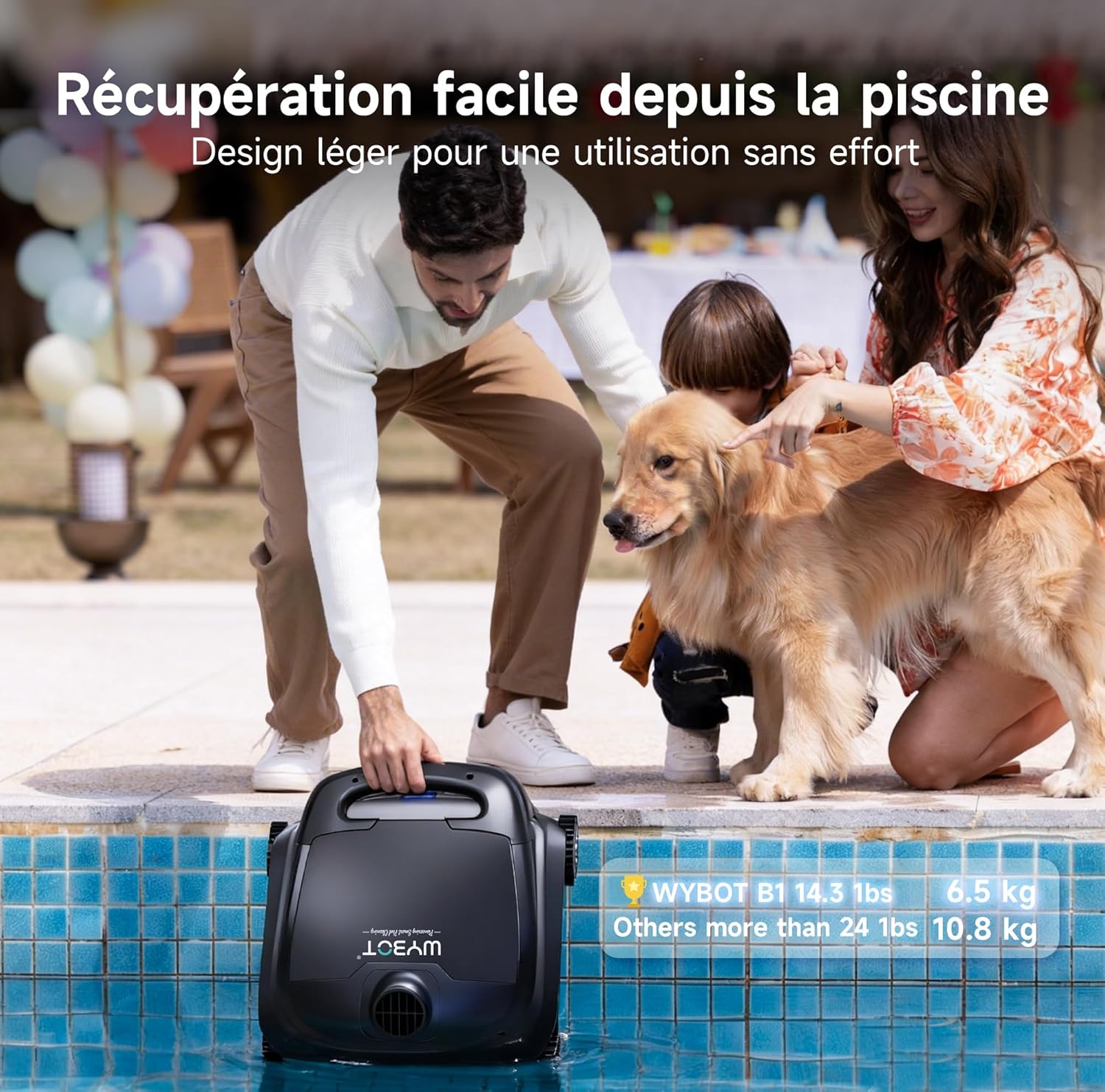 WYBOT - B1 - compact et léger, contrôle par appli, 100 min autonomie - B1