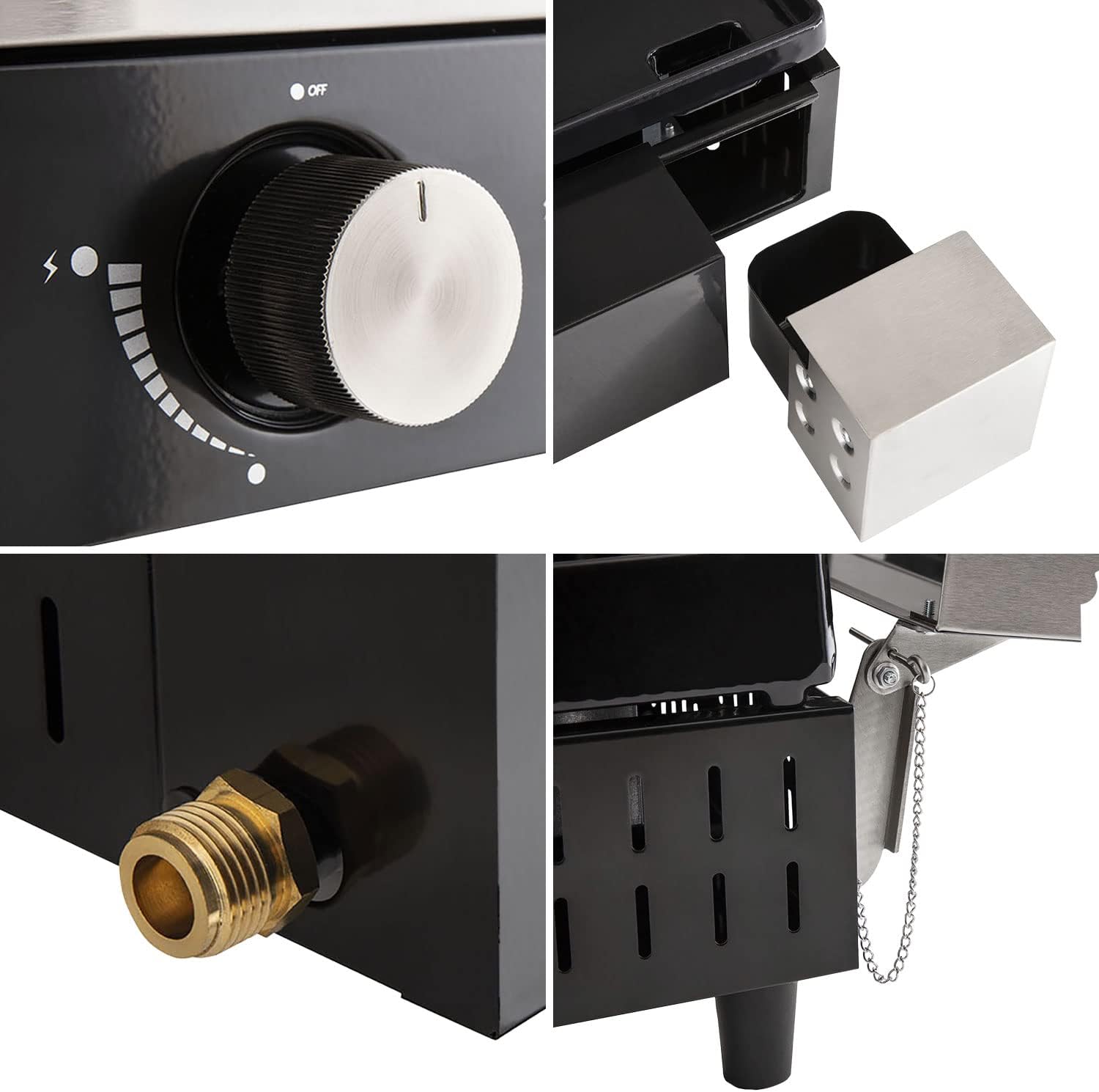 Cook'in Garden - Plancha Finesta - 2 brûleurs fonte - capot, 8-10 pers.